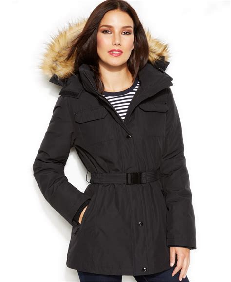 michael kors women's faux-fur-trim hooded puffer coat|Michael Kors puffer coat 2x.